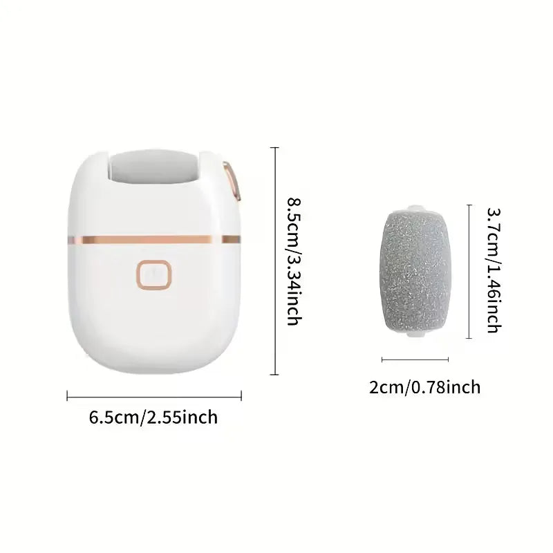 Appareil Électrique Anti-Callosités Rechargeable avec 3 Têtes & 2 Vitesses