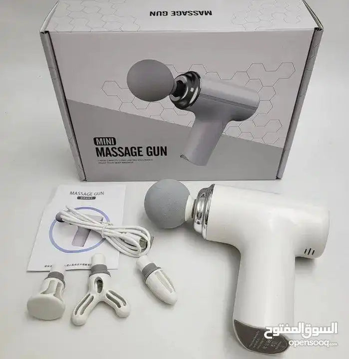 Pistolet de Massage Portable avec 4 Têtes et Recharge USB