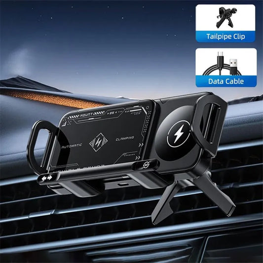 Support de Téléphone Voiture avec Charge Sans Fil et Utilisation à Une Main
