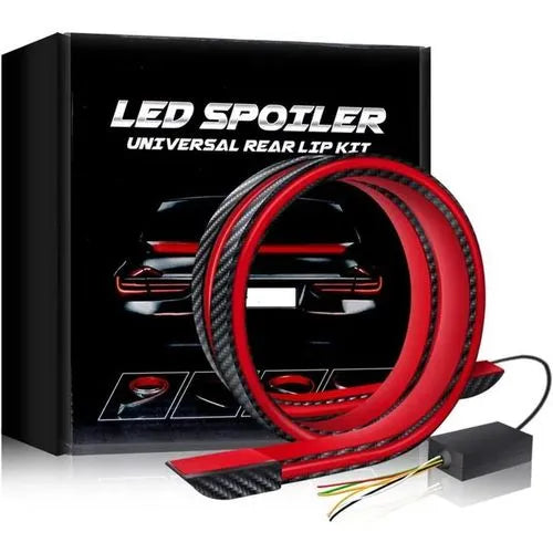 Premium Bande LED Arrière Voiture Style Carbone avec Éclairage