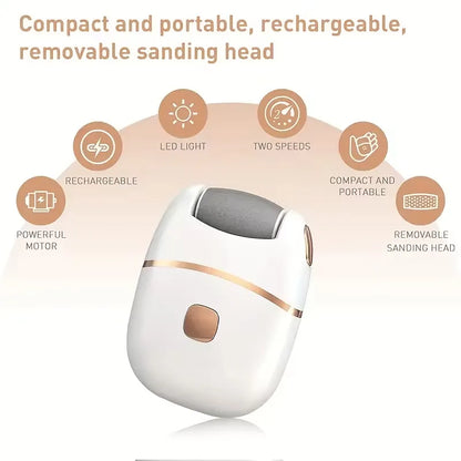 Appareil Électrique Anti-Callosités Rechargeable avec 3 Têtes & 2 Vitesses