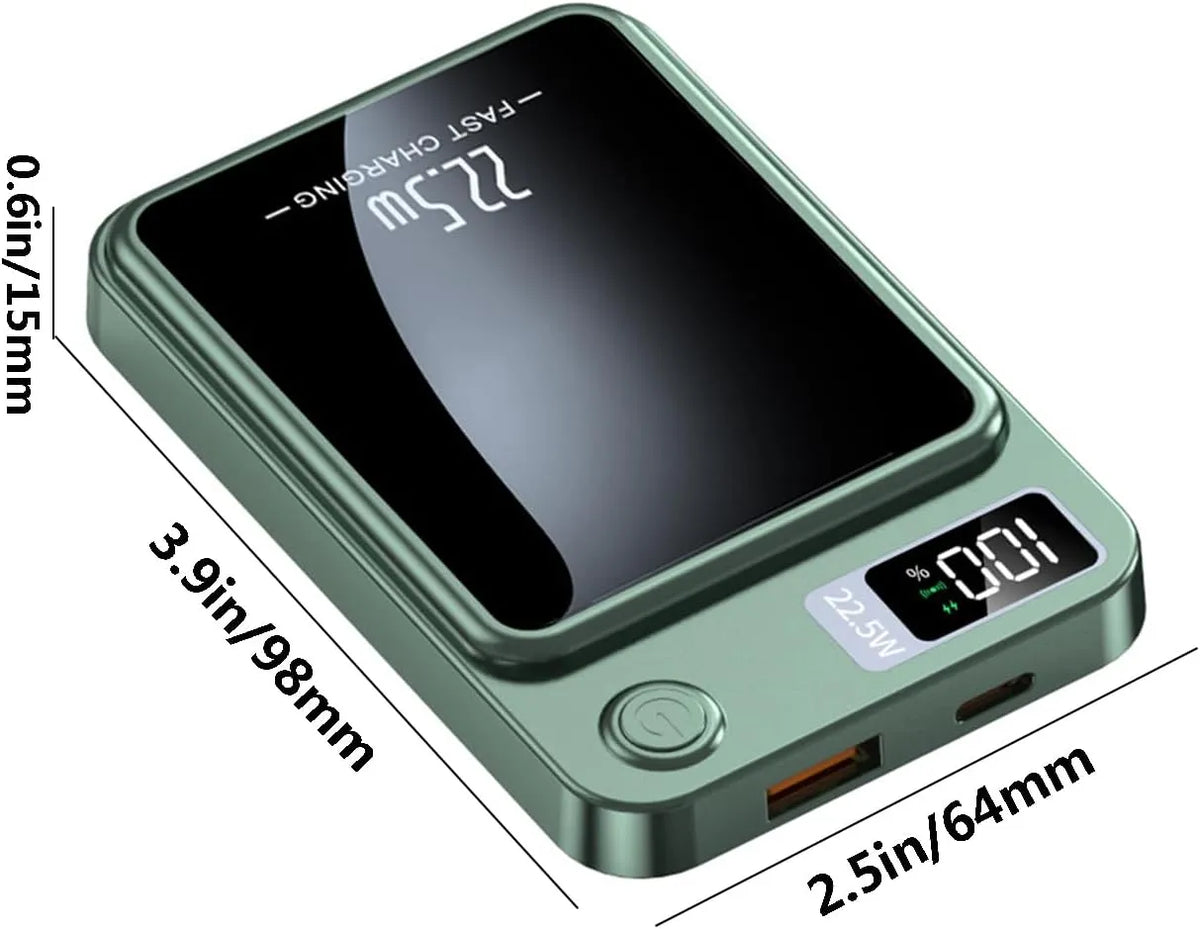 power bank Externe Magnétique 10000mAh avec Charge Rapide 22.5W et Écran LED
