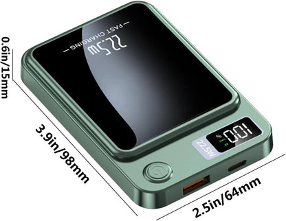 power bank Externe Magnétique 10000mAh avec Charge Rapide 22.5W et Écran LED