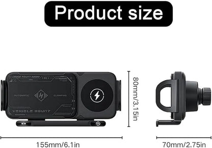 Support de Téléphone Voiture avec Charge Sans Fil et Utilisation à Une Main