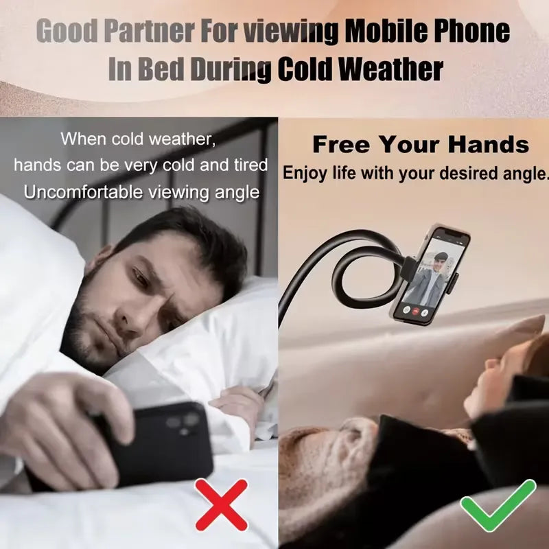 Support Téléphone à Bras Flexible pour un Visionnage Confortable