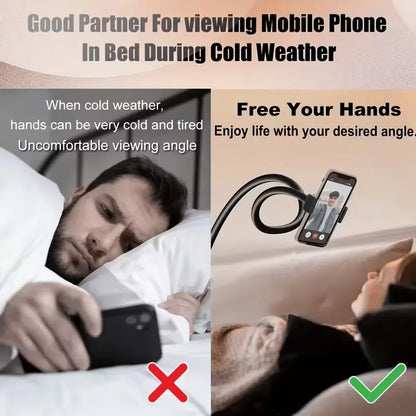 Support Téléphone à Bras Flexible pour un Visionnage Confortable
