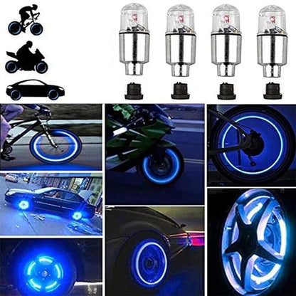 4PCS Bouchons de Valve LED pour Voiture – Élégance et Originalité