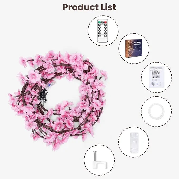 Guirlande Lumineuse Led En Forme De Branche De Cerisier En Fleurs
