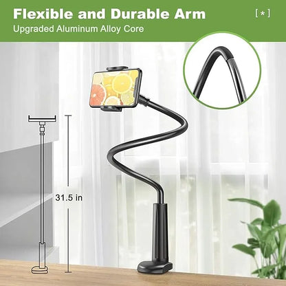 Support Téléphone à Bras Flexible pour un Visionnage Confortable