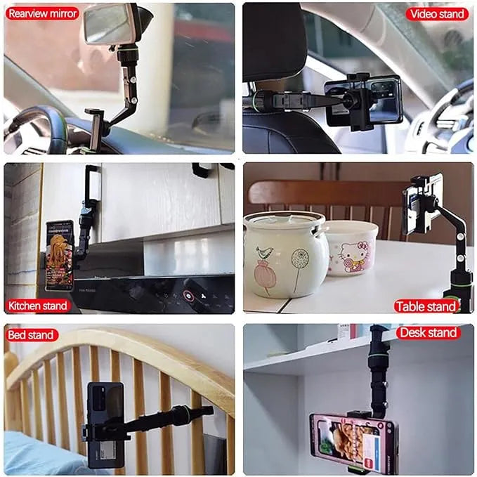 Support Téléphone 360° pour Voiture – Rotation Complète et Fixation Stable