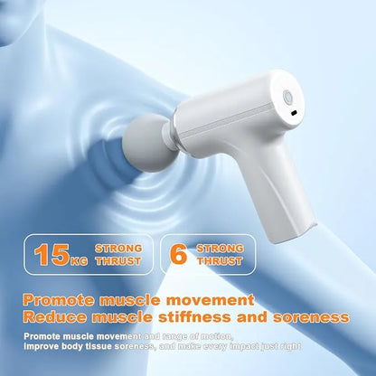 Pistolet de Massage Portable avec 4 Têtes et Recharge USB