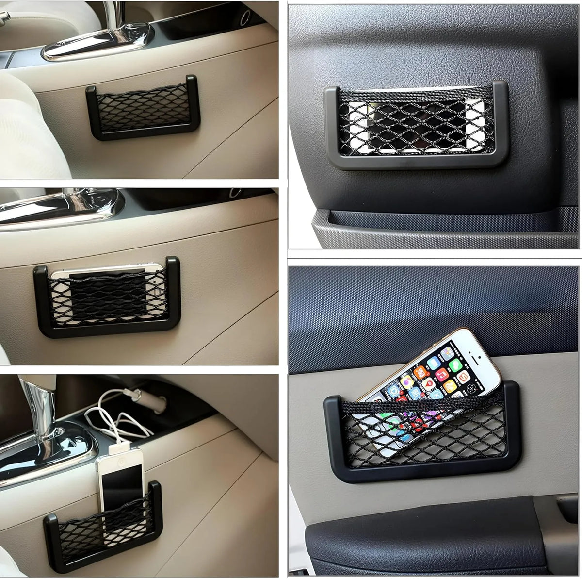 Poche en Filet pour Voiture – Rangement Téléphone et Petits Accessoires