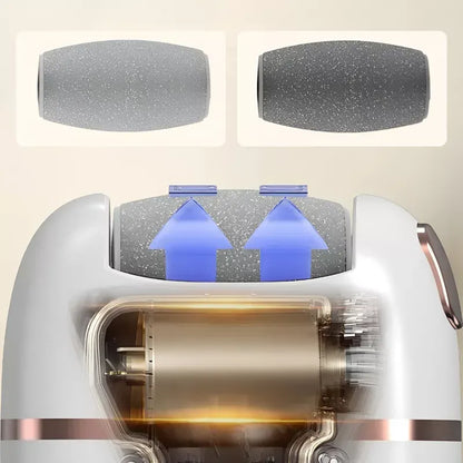 Appareil Électrique Anti-Callosités Rechargeable avec 3 Têtes & 2 Vitesses