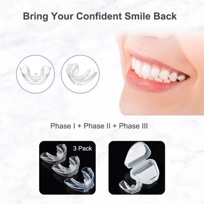 Gouttière Dentaire Transparente en Silicone – Correction du Sourire en 3 Étapes