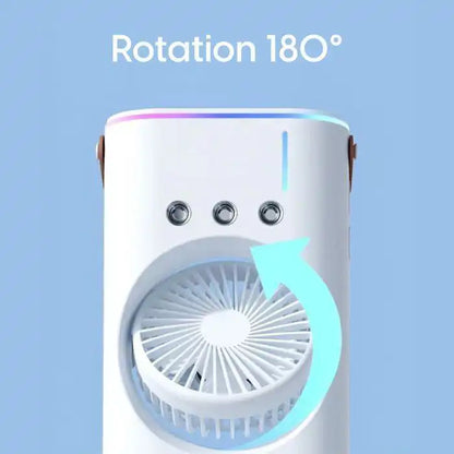 Climatiseur Portable Double Tête avec Brumisateur et Lumière LED