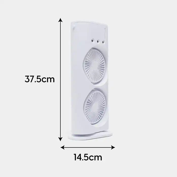 Climatiseur Portable Double Tête avec Brumisateur et Lumière LED