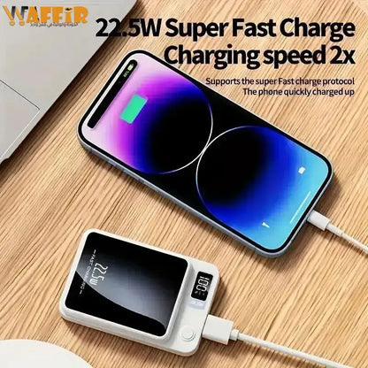 power bank Externe Magnétique 10000mAh avec Charge Rapide 22.5W et Écran LED