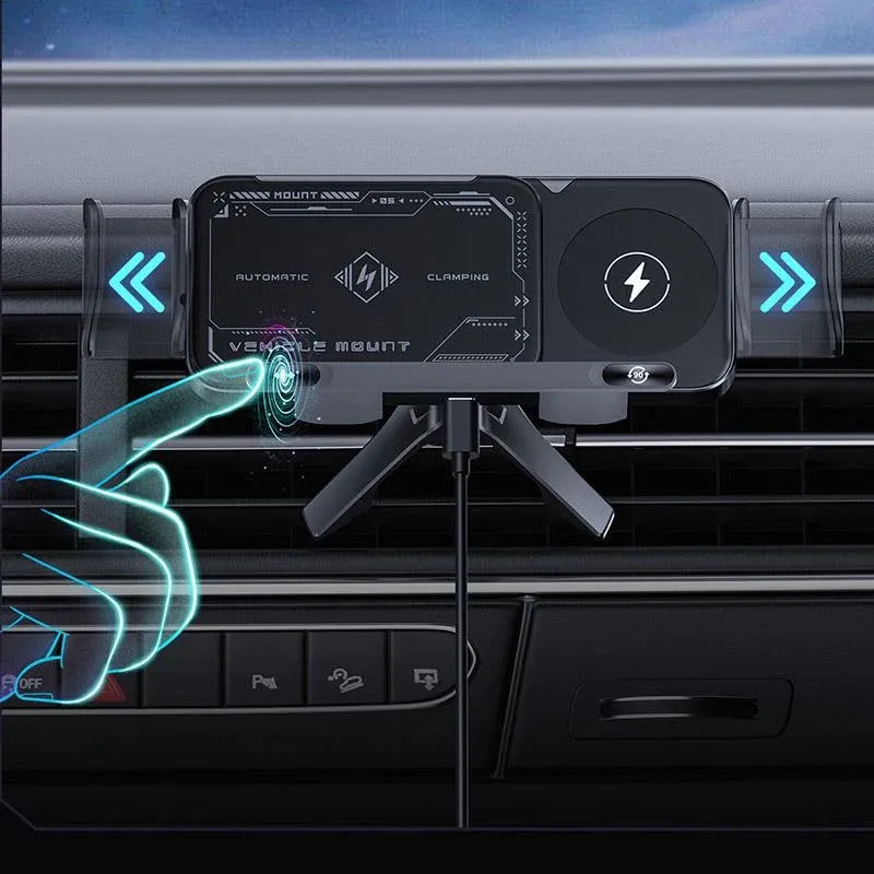 Support de Téléphone Voiture avec Charge Sans Fil et Utilisation à Une Main