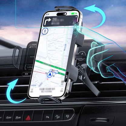 Support de Téléphone Voiture avec Charge Sans Fil et Utilisation à Une Main