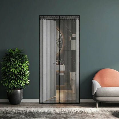 Rideau de Porte Magnétique Anti-Mouches avec Fermeture Automatique