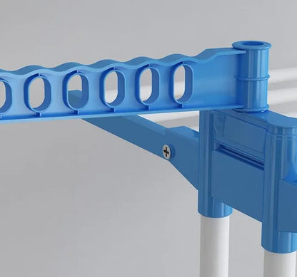 Étendoir à Linge Multi-Niveaux Pliable avec Roulettes et Grande Capacité