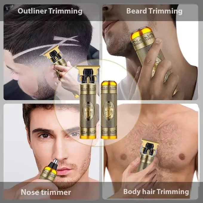 Tondeuse Professionnelle 3-en-1 pour Barbe, Cheveux et Nez