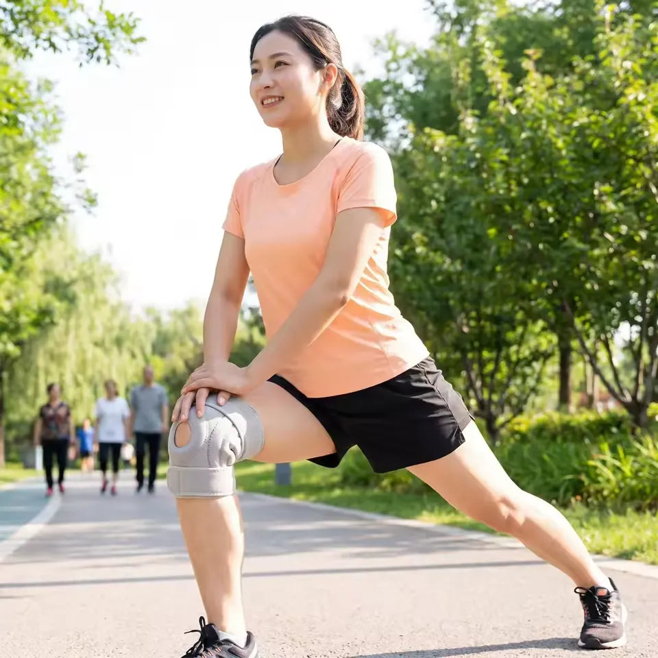 Genouillère de Compression avec Ouverture Rotulienne et Maintien Renforcé