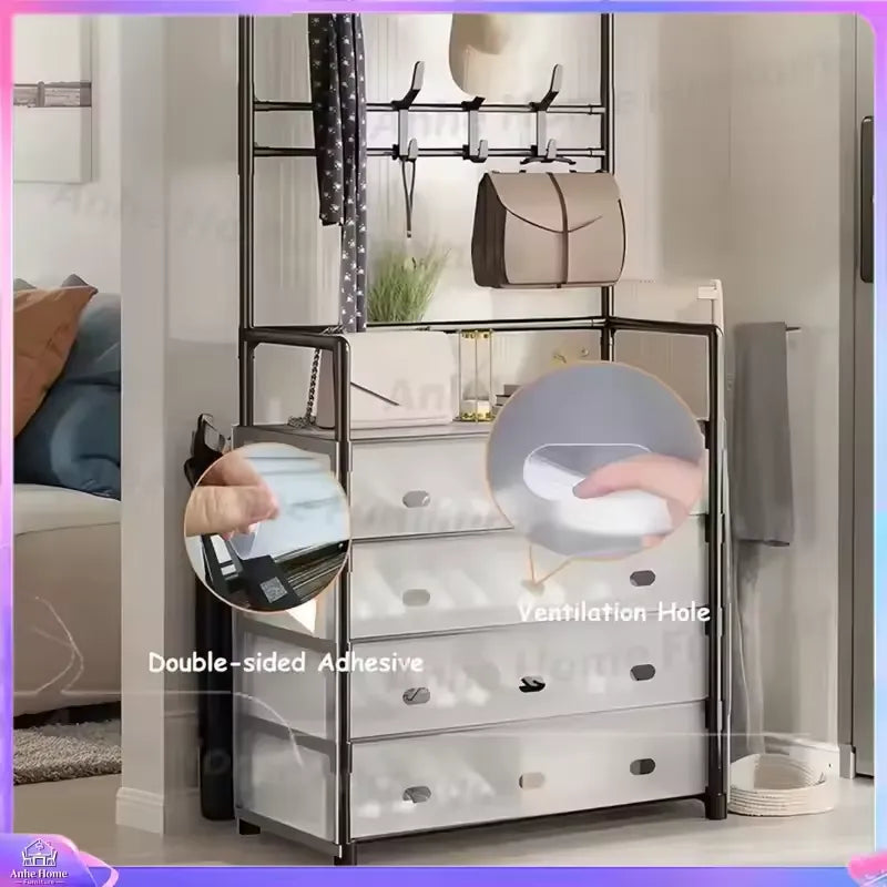 Organisateur multifonction pour chaussures, manteaux et accessoires