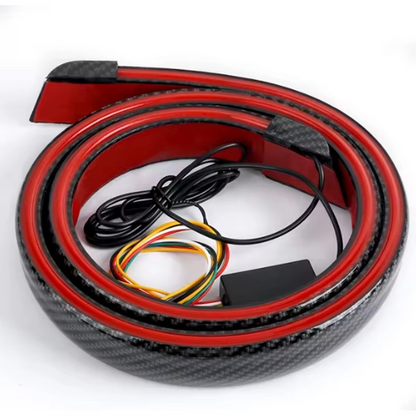 Premium Bande LED Arrière Voiture Style Carbone avec Éclairage
