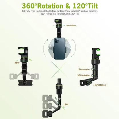 Support Téléphone 360° pour Voiture – Rotation Complète et Fixation Stable