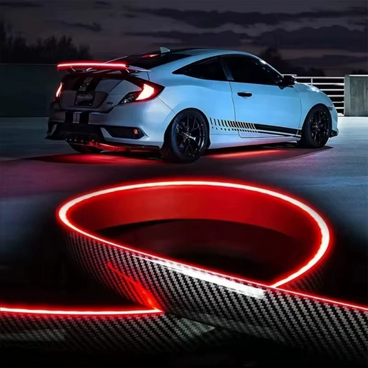 Premium Bande LED Arrière Voiture Style Carbone avec Éclairage