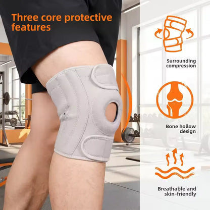 Genouillère de Compression avec Ouverture Rotulienne et Maintien Renforcé