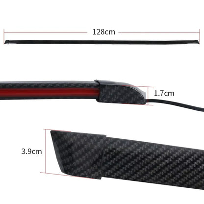 Bande LED Arrière Voiture Style Carbone avec Éclairage Premium