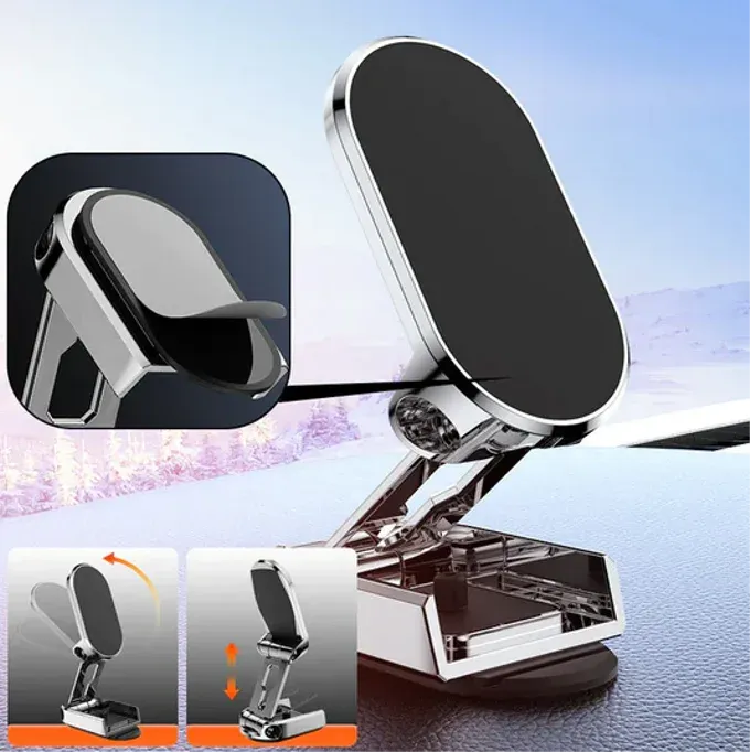 Support Téléphone Magnétique Voiture avec Fixation Forte et Design Élégant