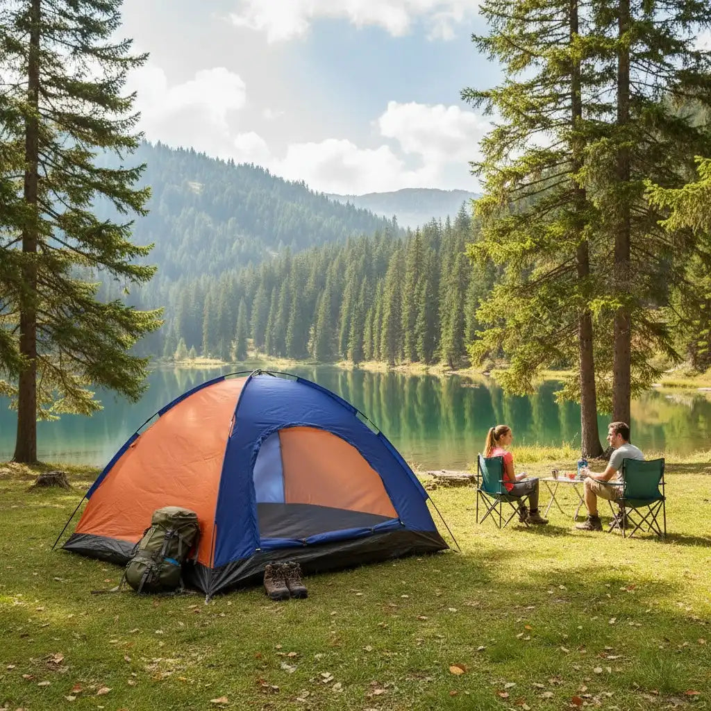 Tente de Camping Dôme 4 Personnes - Montage Facile