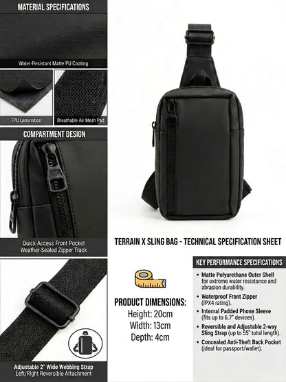 Mini Sac Bandoulière cuir Imperméable pour Homme et Femme