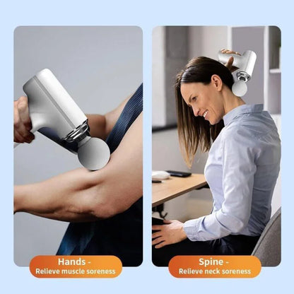 Pistolet de Massage Portable avec 4 Têtes et Recharge USB